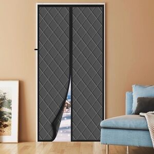 Thermal Insulated Magnetic Door Curtains (Grey) 36” x 82” (New) $20